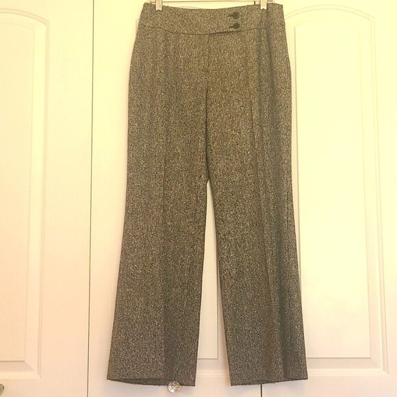 Classiques entier Black & White Tweed Wide Leg Trousers Women's Size 12 - Picture 1 of 6